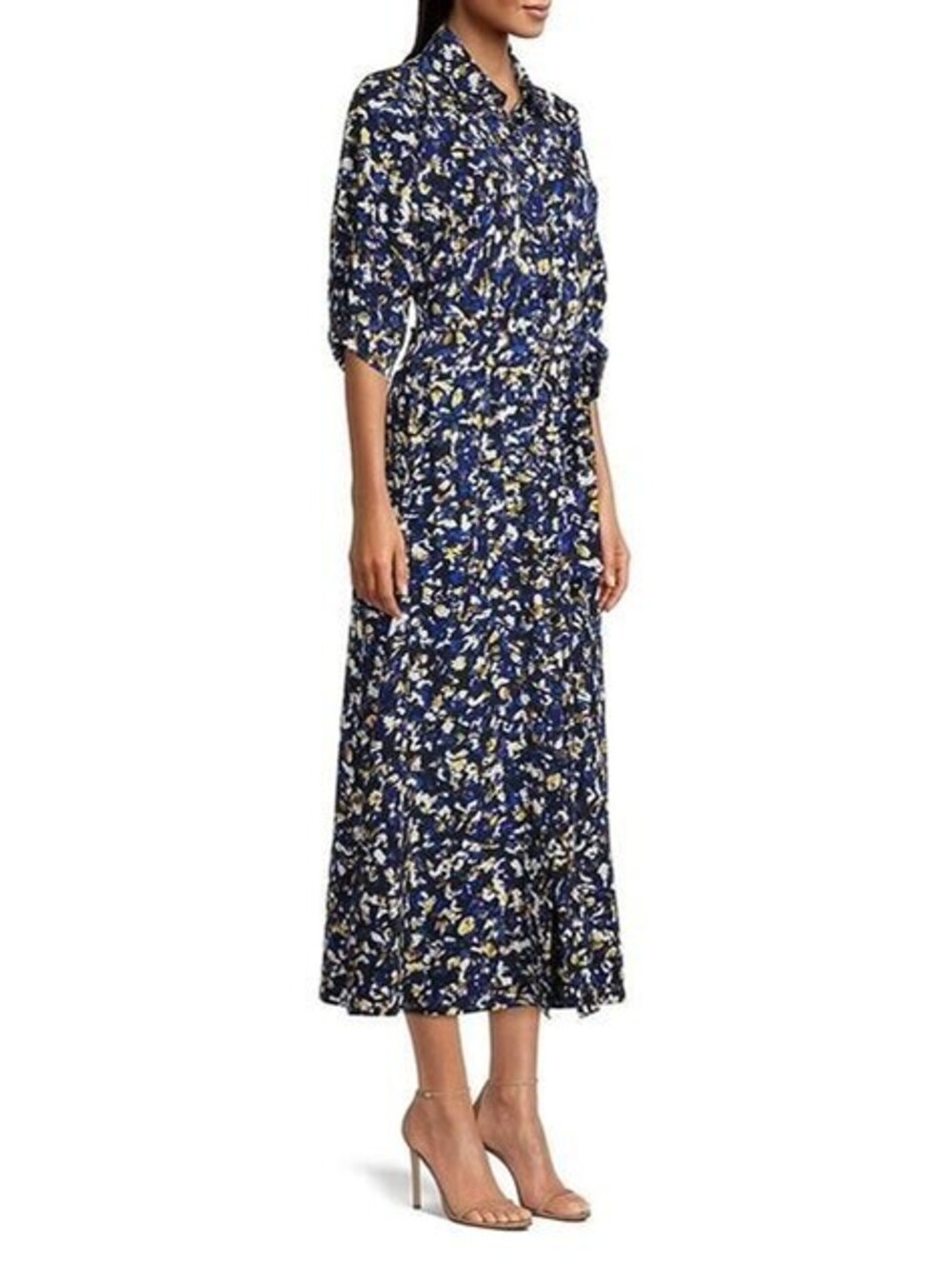 GINGER AND SMART Size 8 SILK Professional Designer Button Down Dress Tie Waist